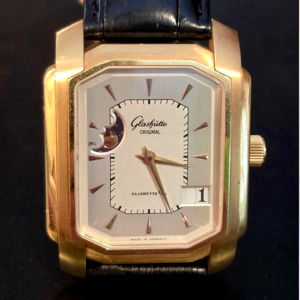 Glashütte Original Senator Karrée Panorama Date Moon Phase